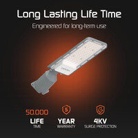Ledvion LED Straatlamp - 50W - IP65 - 130lm/W - 6500K - Osram LED Chips