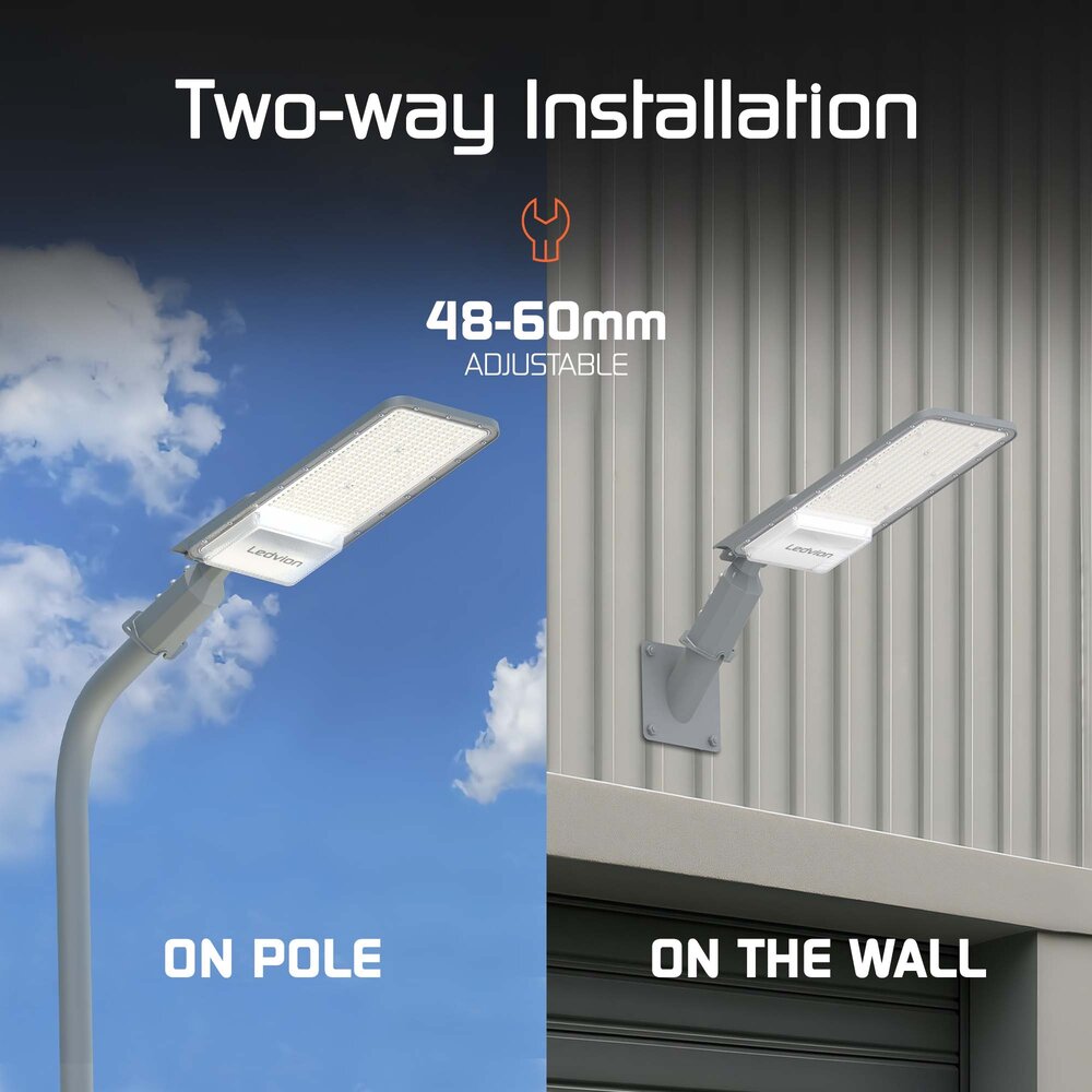 Ledvion LED Straatlamp - 100W - IP65 - 130lm/W - 4000K - Osram LED Chips
