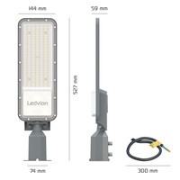 Ledvion LED Straatlamp - 100W - IP65 - 130lm/W - 4000K - Osram LED Chips