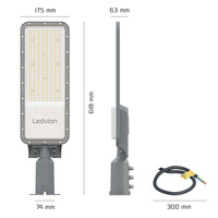 Ledvion LED Straatlamp - 150W - IP65 - 130lm/W - 4000K - Osram LED Chips