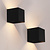 2x USB Oplaadbare Wandlamp Zwart - Draadloos - 4000 mAh Accu - Geschikt voor Binnen & Buiten