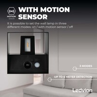 Ledvion 2x USB Oplaadbare Wandlamp Zwart - Draadloos - 4000 mAh Accu - Geschikt voor Binnen & Buiten