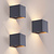 3x USB Oplaadbare Wandlamp Antraciet - Draadloos - 4000 mAh Accu - Geschikt voor Binnen & Buiten