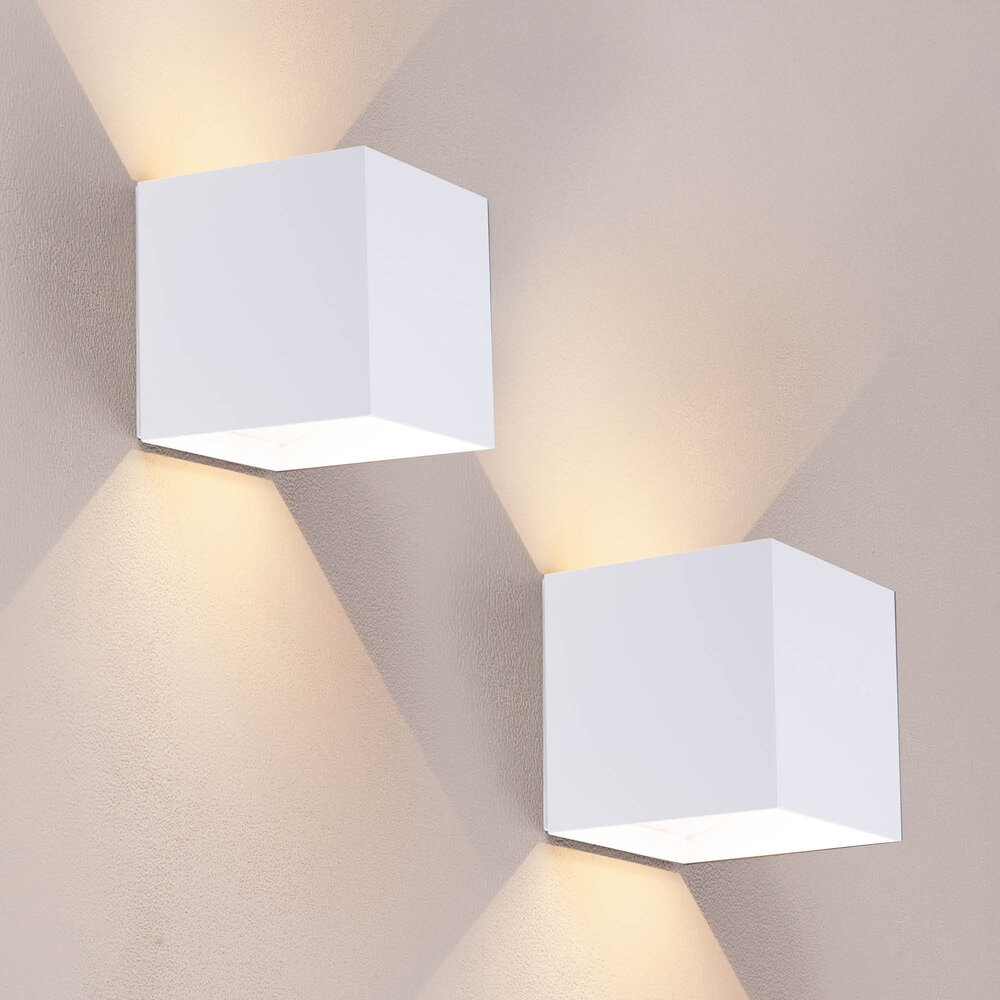 Ledvion 2x USB Oplaadbare Wandlamp Wit - Draadloos - 4000 mAh Accu - Geschikt voor Binnen & Buiten