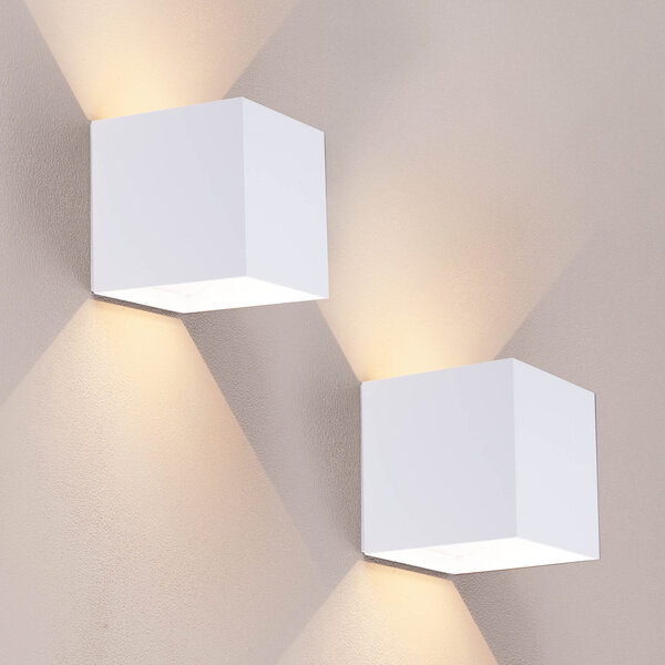 Ledvion 2x USB Oplaadbare Wandlamp Wit - Draadloos - 4000 mAh Accu - Geschikt voor Binnen & Buiten