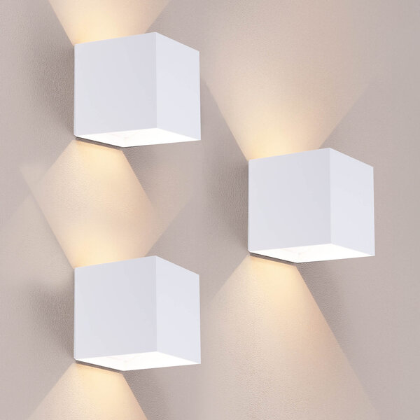 Ledvion 3x USB Oplaadbare Wandlamp Wit - Draadloos - 4000 mAh Accu - Geschikt voor Binnen & Buiten