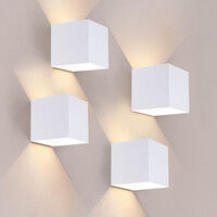 Ledvion 4x USB Oplaadbare Wandlamp Wit - Draadloos - 4000 mAh Accu - Geschikt voor Binnen & Buiten