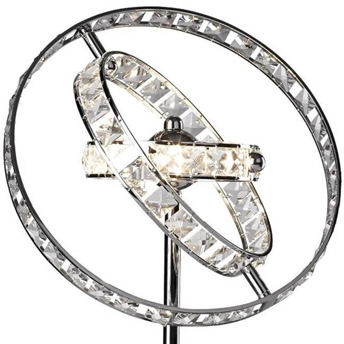 Crystal Rings Table Lamp - Polished Chrome