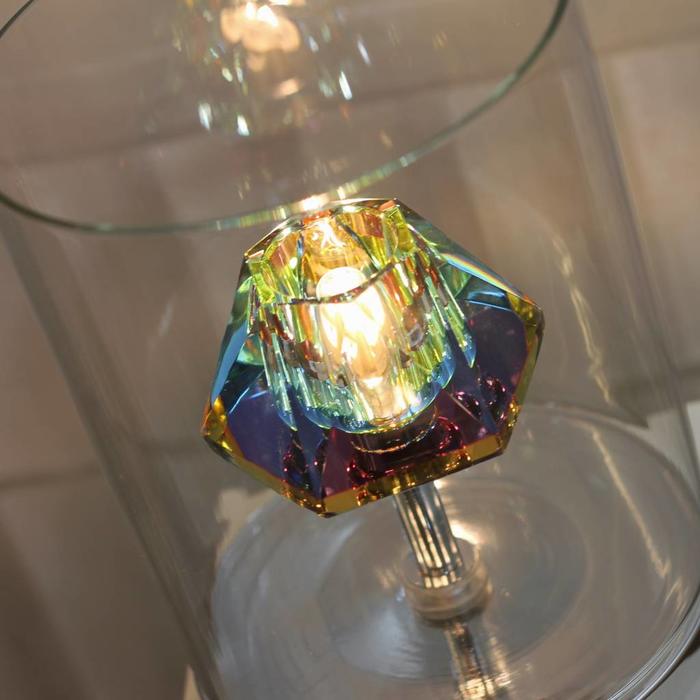 Dichroic - Coloured Glass Prism Touch Table Lamp