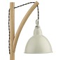 Retro Vintage Table Lamp - Lightwood and Cream