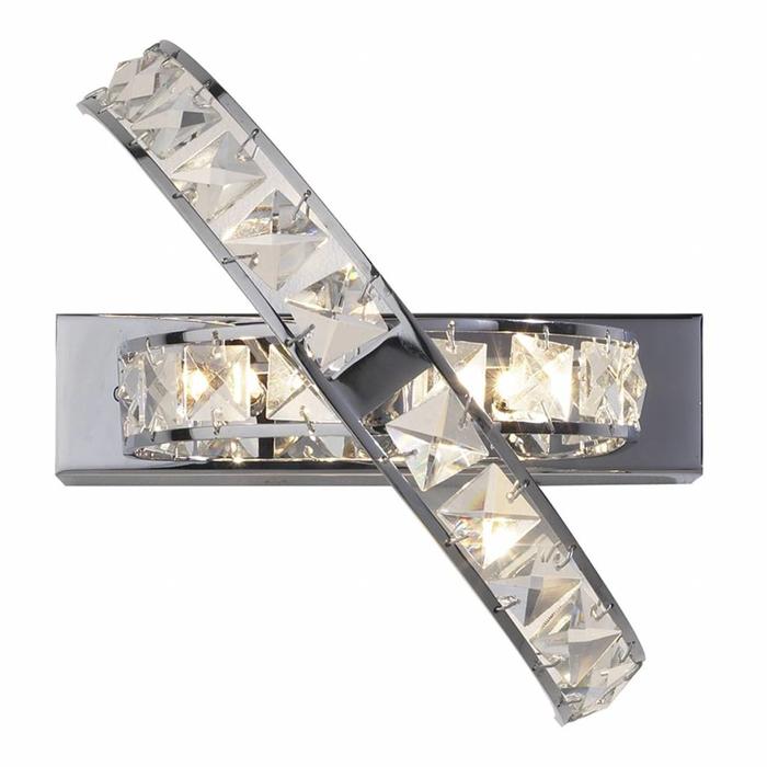 Crystal Wall Light - Polished Chrome