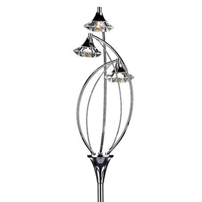 3 Light Floor Lamp Polished Chrome Lightbox