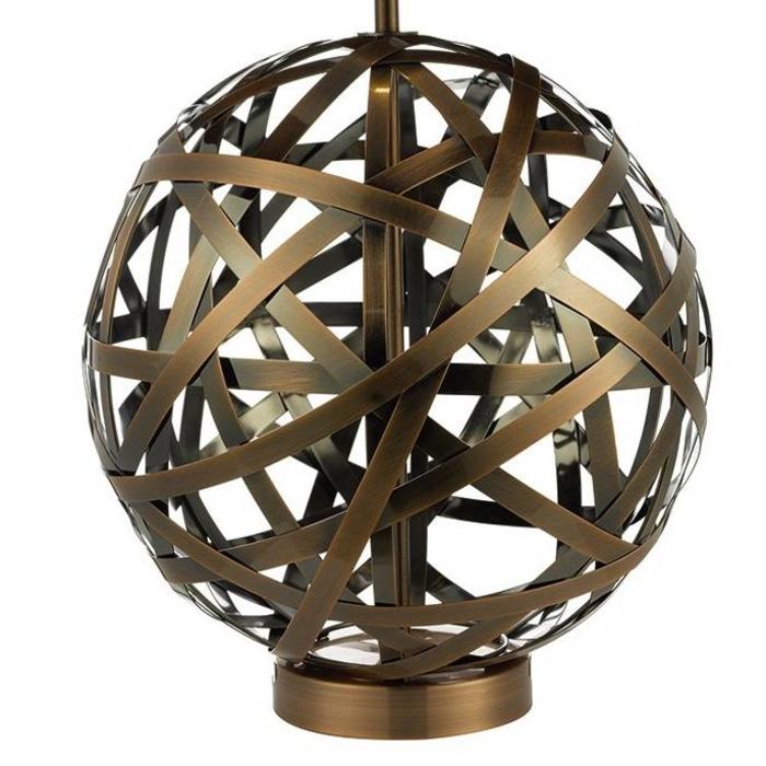 Copper Woven Globe Table Lamp