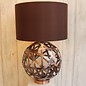 Copper Woven Globe Table Lamp