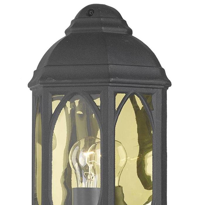 Outdoor Half Wall Lantern - Black