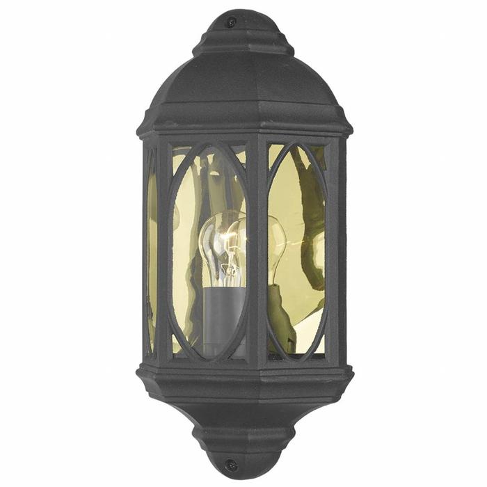 Outdoor Half Wall Lantern - Black