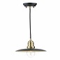 Industrial Pendant - Antique Brass & Black