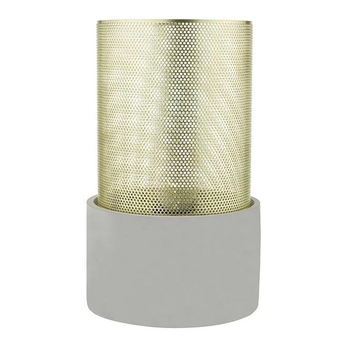 Brass and Concrete Table Lamp