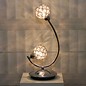 Glass Beaded Ball Table Lamp - Polished Chrome