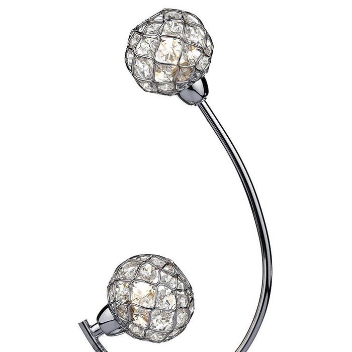 Glass Beaded Ball Table Lamp - Polished Chrome