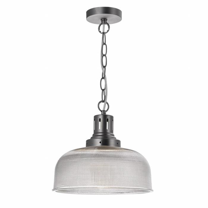 Irvine - Prismatic Glass & Nickel Industrial Pendant