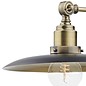 Industrial Wall Light - Antique Brass & Black