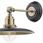 Industrial Wall Light - Antique Brass & Black