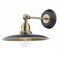 Industrial Wall Light - Antique Brass & Black