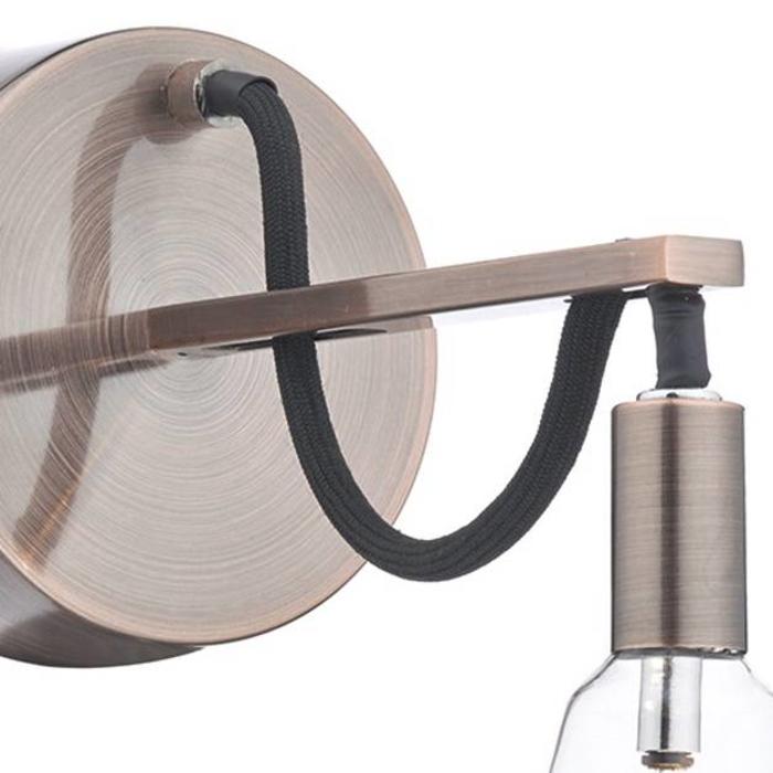 Industrial Cable Wall Light - Brushed Copper