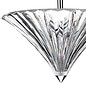 Fluted Clear Glass Semi-Flush Pendant