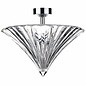 Fluted Clear Glass Semi-Flush Pendant