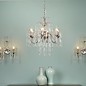 6 Light Waterfall Chandelier - Polished Nickel