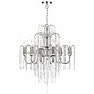 6 Light Waterfall Chandelier - Polished Nickel