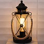 Rope Handled Table Lantern - Black