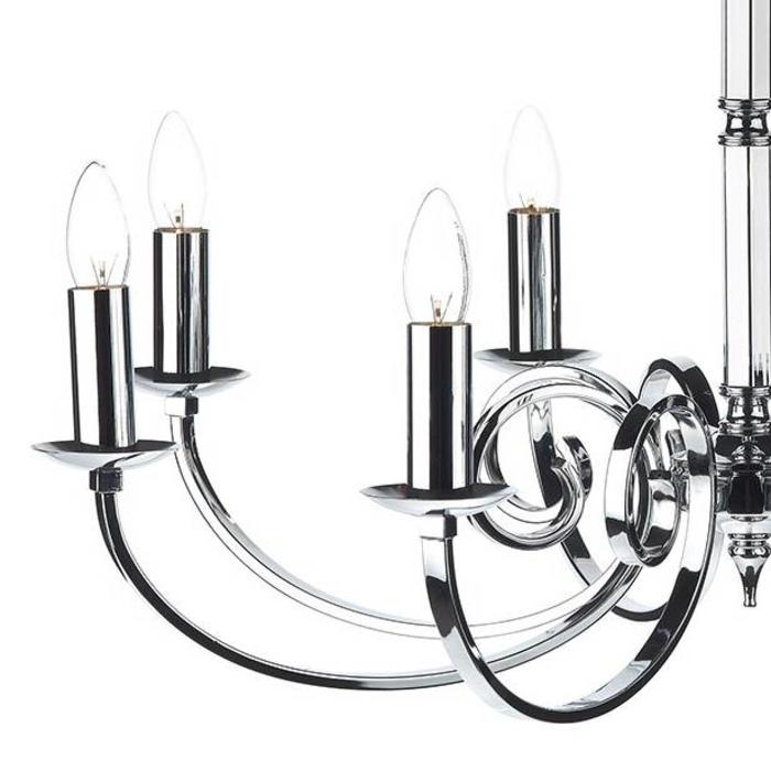 8 Light Candle Chandelier - Polished Chrome