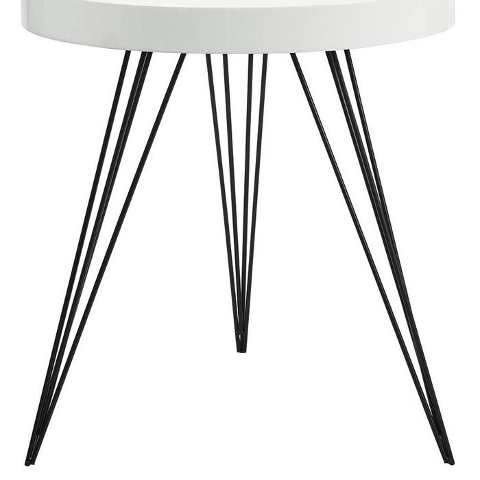 Scandi Side Table - White Gloss