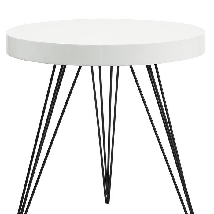 Scandi Side Table - White Gloss