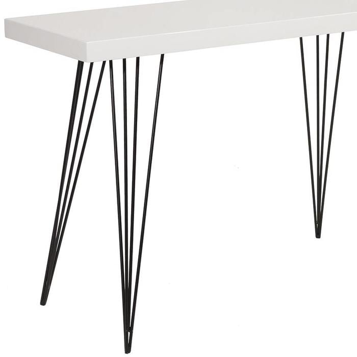 Scandi Console Side Table - White Gloss