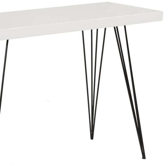 Scandi Console Side Table - White Gloss