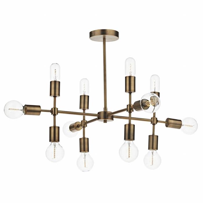 Retro Industrial Feature Pendant - Burnished Gold