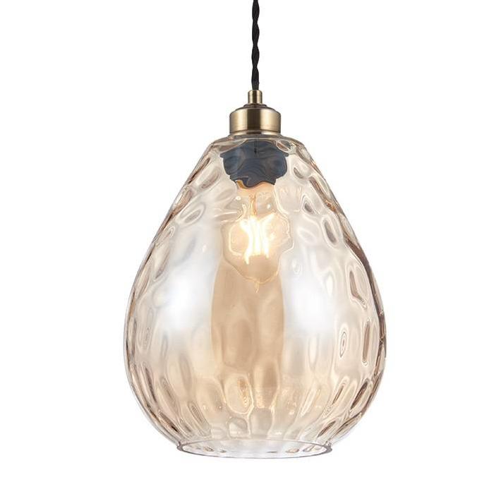 Silver Ripple Glass Shade Easy Fit Pendant Shade Lightbox