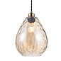 Stace - Rippled Amber Glass Easy Fit Pendant Shade