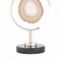 Silica - Polished Nickel & Agate Stone Table Lamp