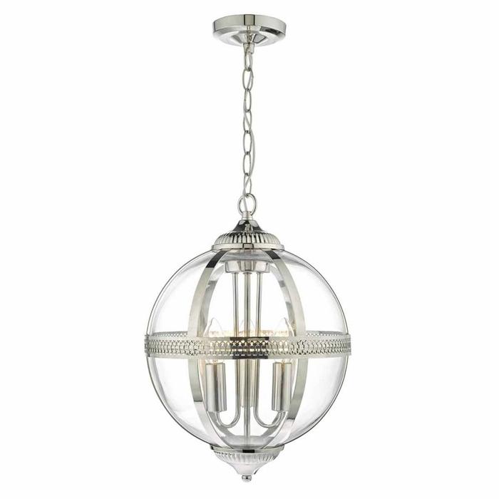 Heritage - Polished Nickel & Glass Globe