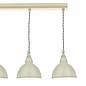 Retro Vintage 3 Light Bar Pendant- Lightwood and Cream