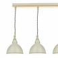 Retro Vintage 3 Light Bar Pendant- Lightwood and Cream