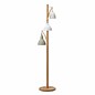 Retro Vintage Floor Lamp - Lightwood and Cream