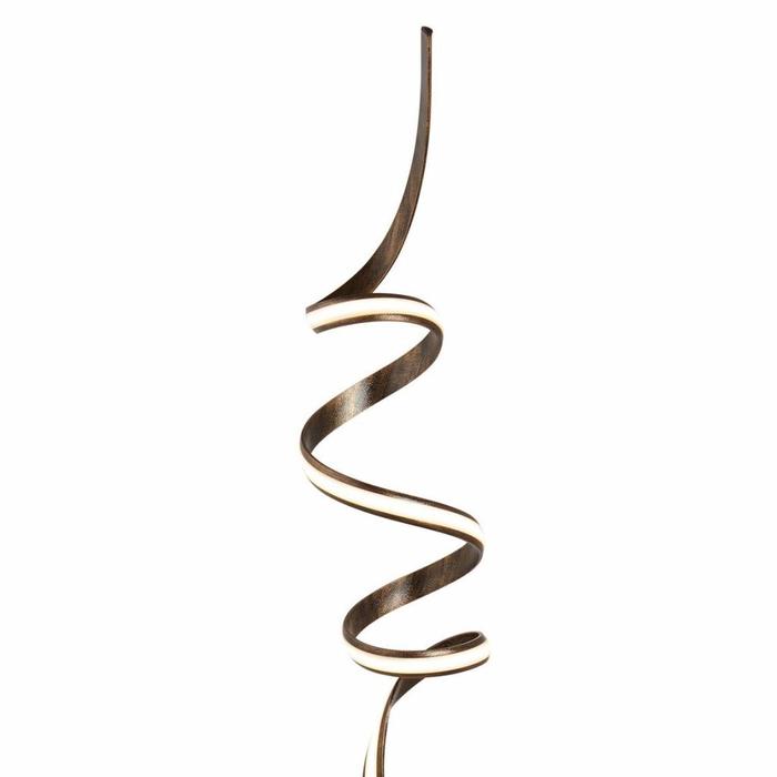 Helix - LED Spiral Floor Lamp - Metal/Rustic Brown/Acrylic