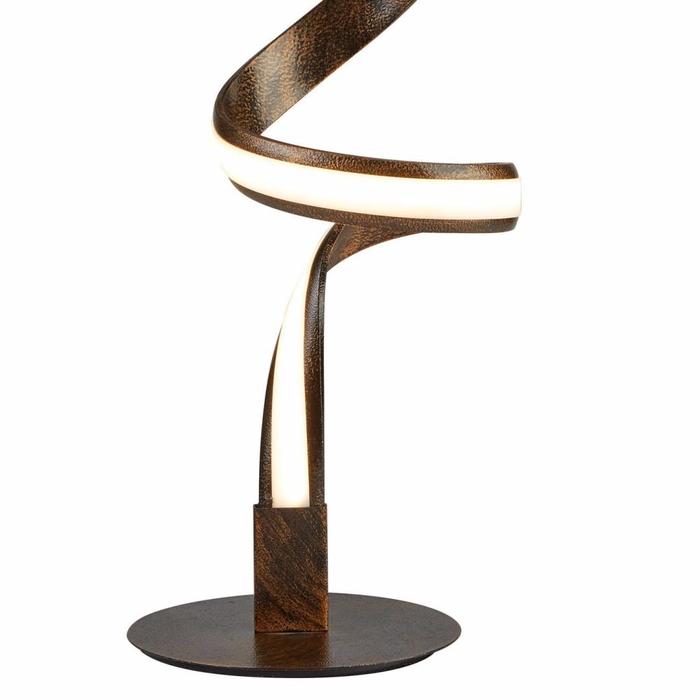 Helix - LED Spiral Table Lamp - Metal/Rustic Brown/Acrylic - Copy