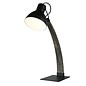 Scandi Arc Table Lamp - Matt Black & Ash Wood